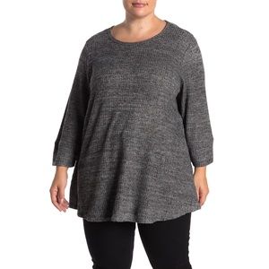 Cable & Gauge Brushed Waffle Knit Pullover Sweater